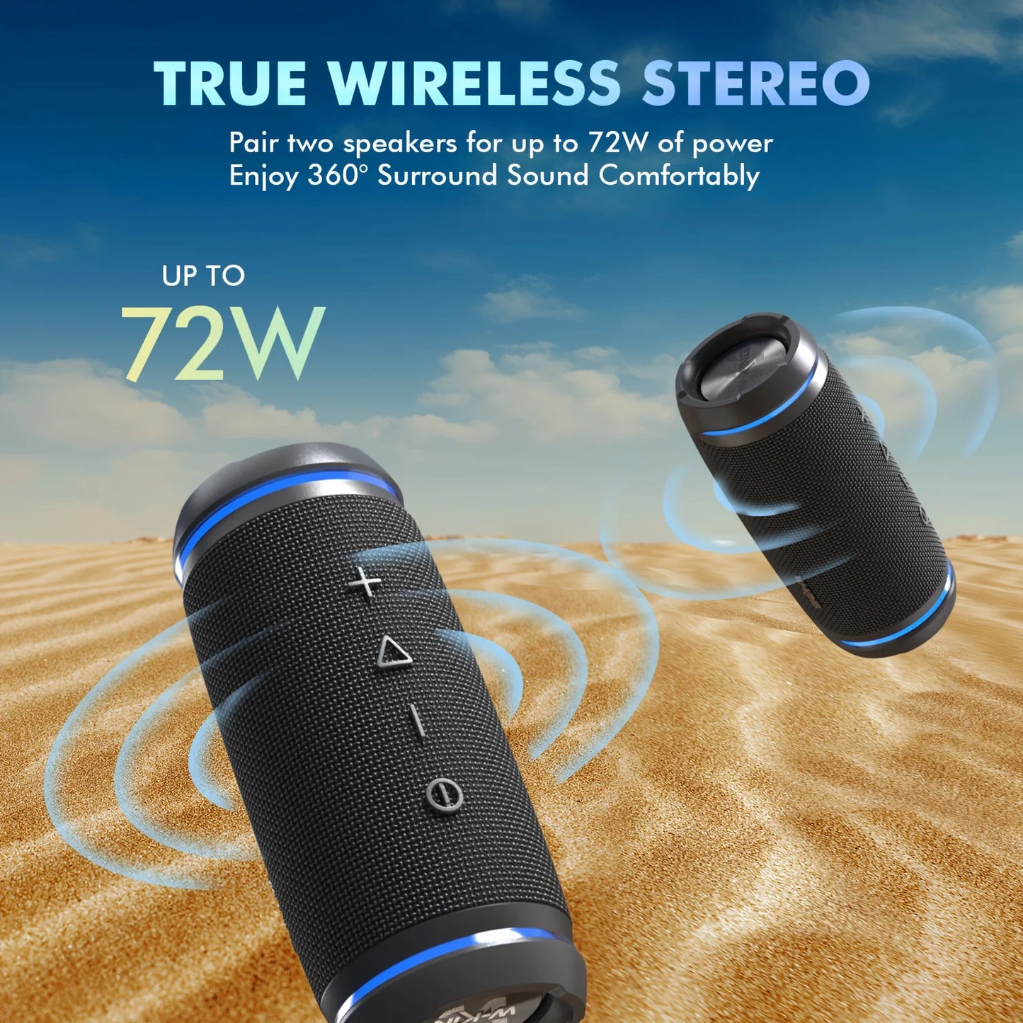 W-King BT226 Portable Bluetooth Speaker 36W Bass IPX6 Waterproof