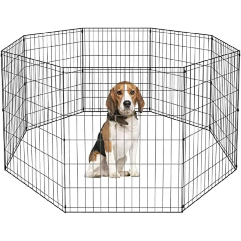 Portable Metal Dog Exercise Playpen With Access Door