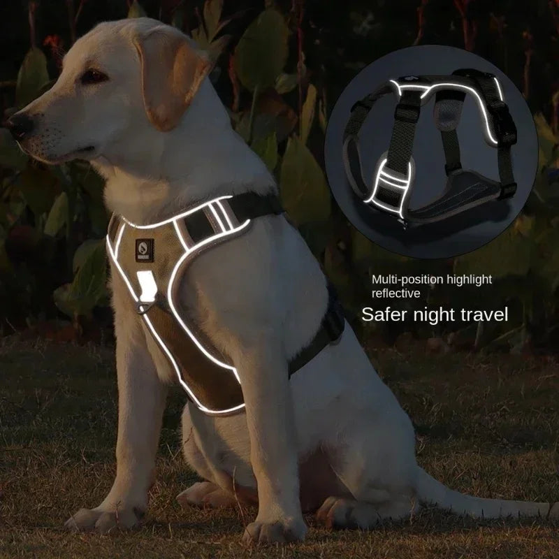Reflective Dog Harness Vest Waterproof 1680D Oxford Cloth