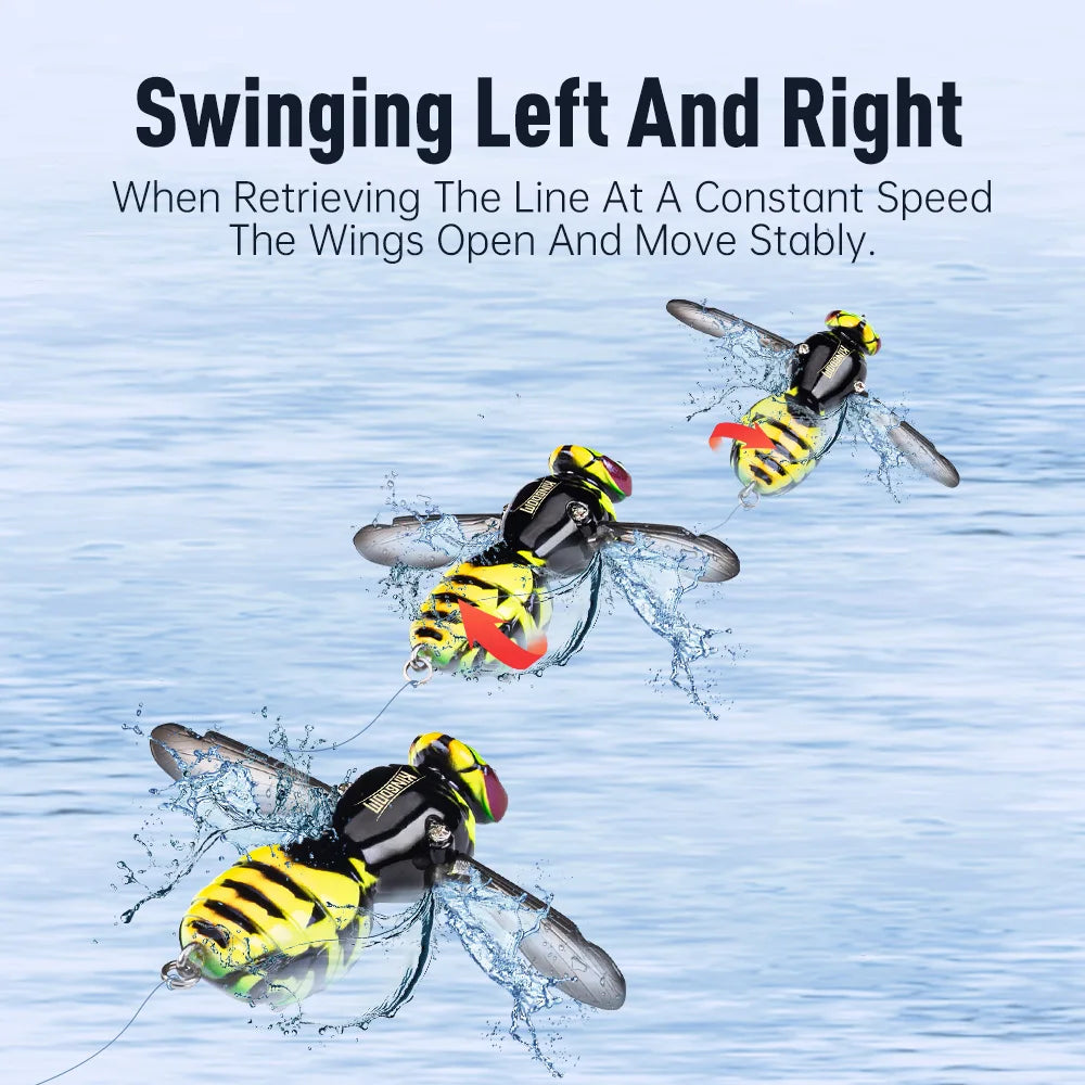 Kingdom Floating Wasp Bait 3pcs Fishing Lures Topwater