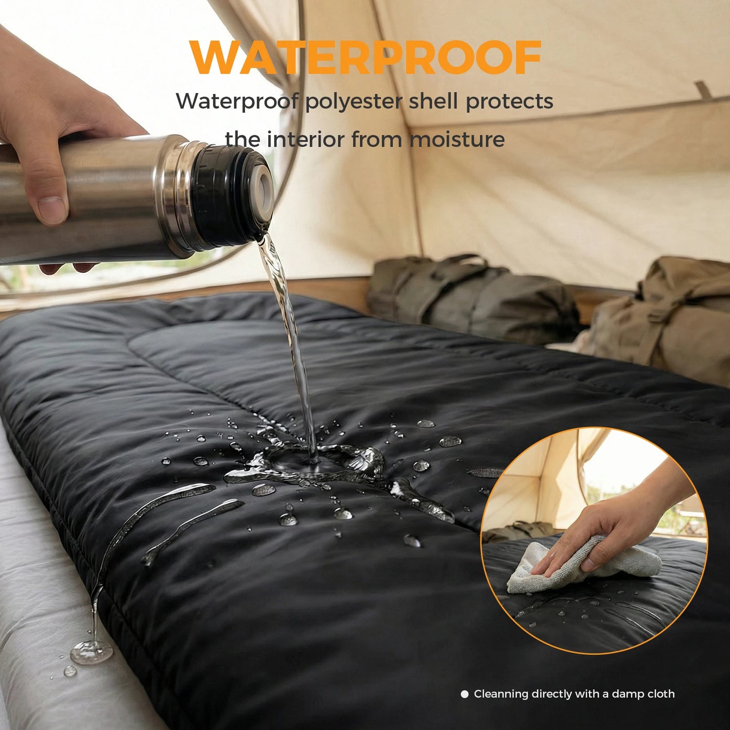 Double Sleeping Bag For Adults With Pillow Lightweight 3 Season