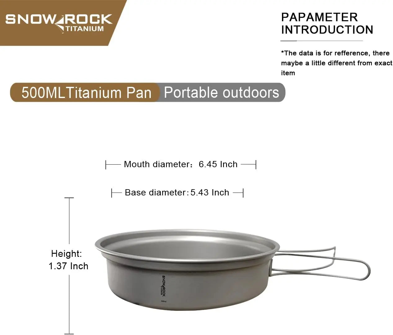 Titanium 3 In 1 Cookware Set With Folding Handle For Camping
