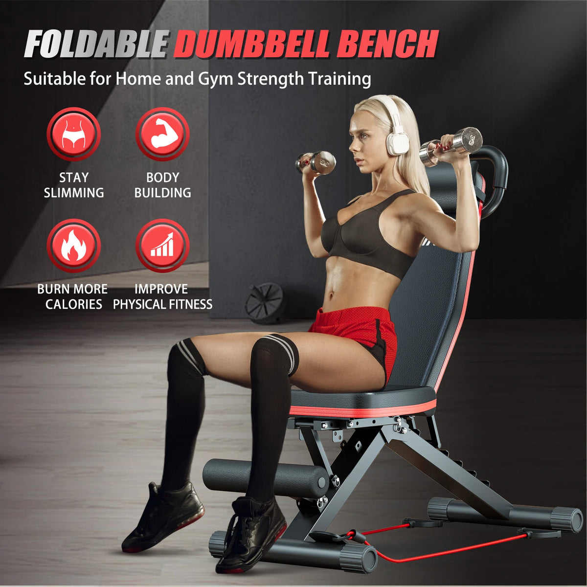 Multifunctional Foldable Dumbbell Bench For Full Body Workouts