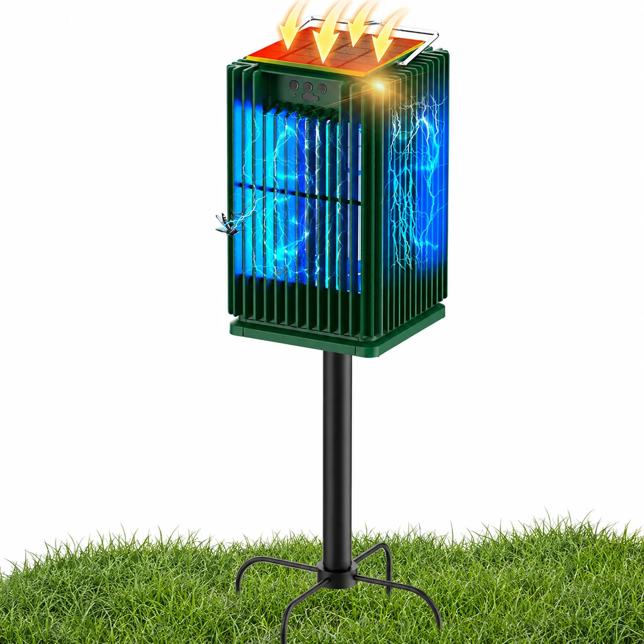 Solar Cordless Outdoor Bug Zapper With Ground Bracket