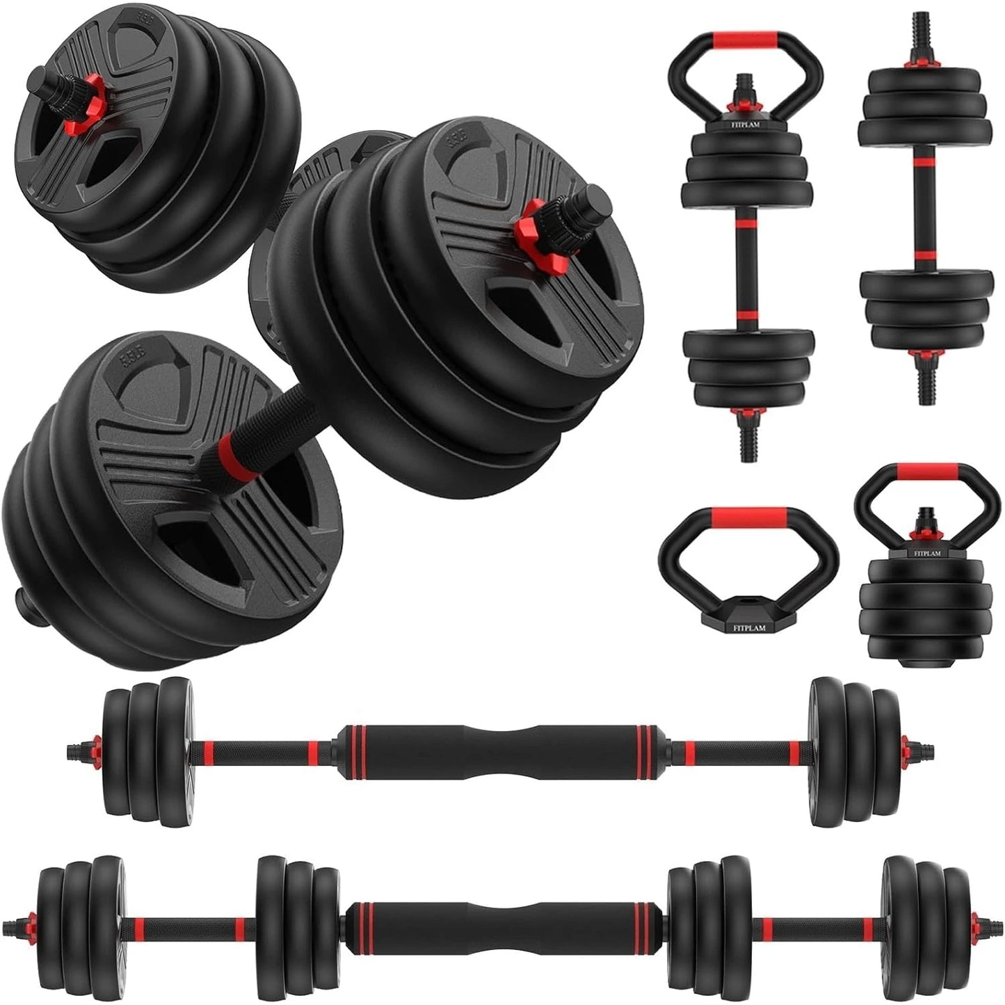 FED Fitness FITPLAM Adjustable 5 In 1 Dumbbell Set