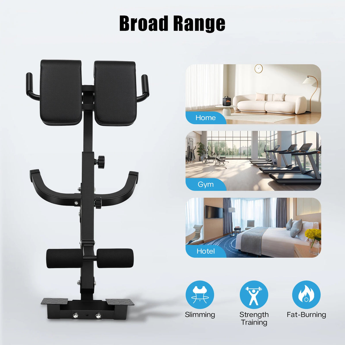Adjustable Multi-Functional Hyper Back Extension Roman Chair Ab Situp