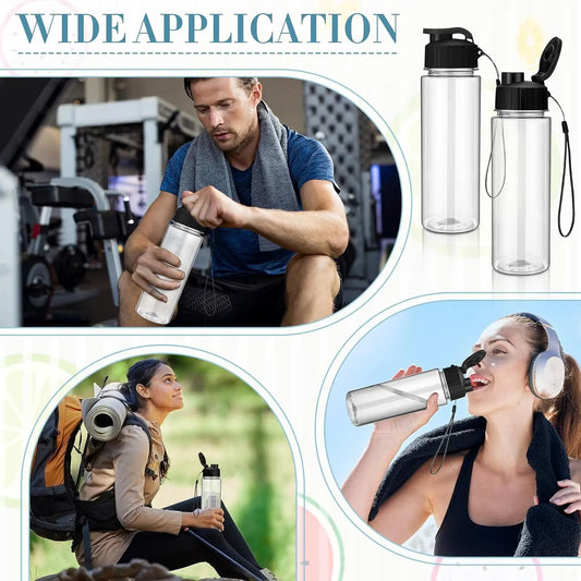 YTYIN 50 Pack Plastic Water Bottles Leak Proof