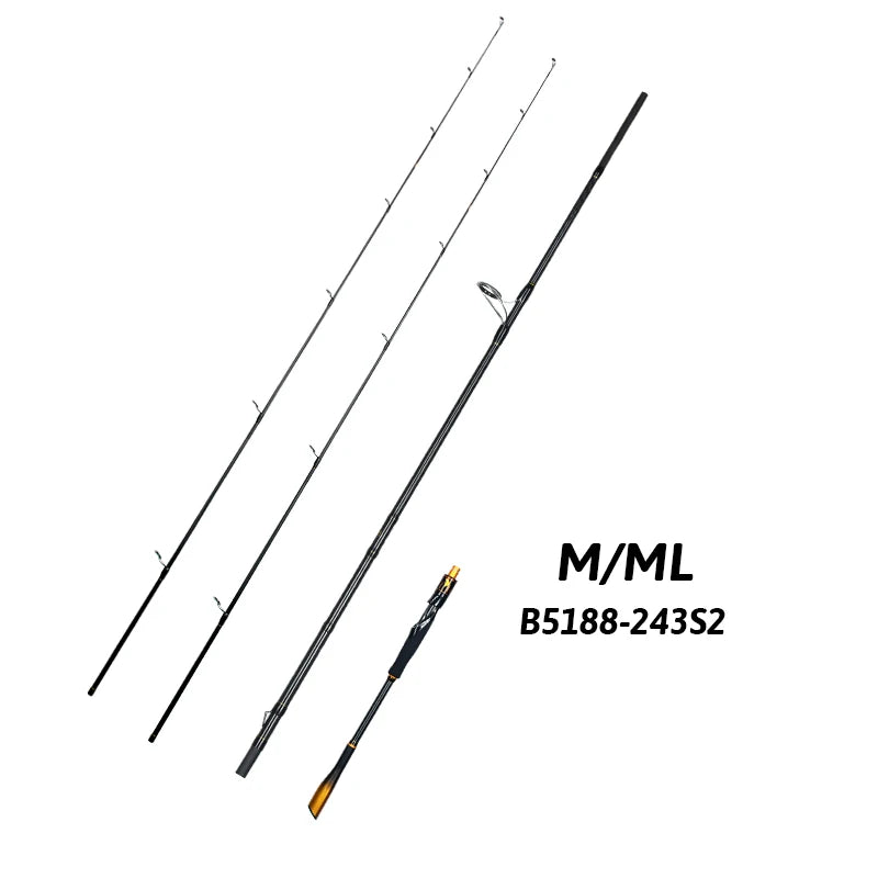 BIUTIFU Spinning Casting Rod With Fuji Guides Carbon
