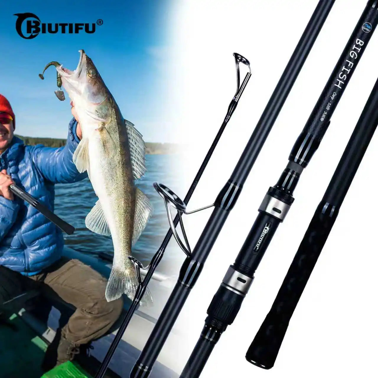 BIUTIFU BigFish Carp Surfcasting Rod Carbon Fast Action