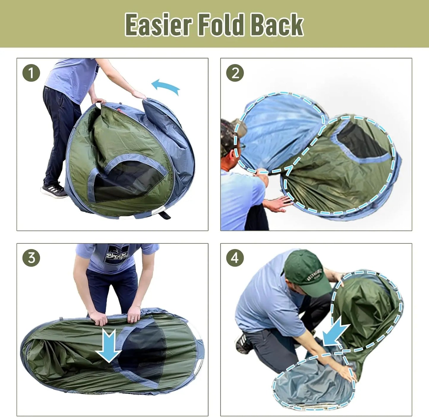 YTYIN Pop Up Camping Tent Waterproof Instant Setup Outdoor