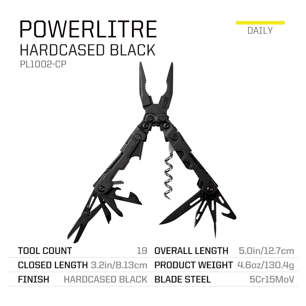 SOG PowerLitre Stainless Steel Multitool With Corkscrew