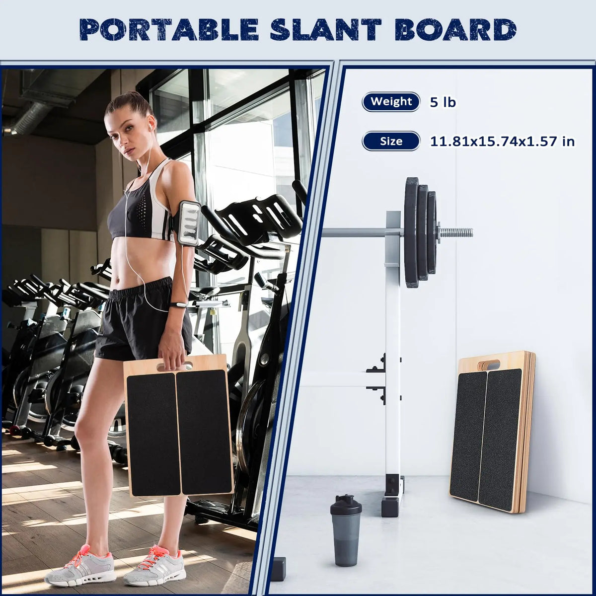 Adjustable Wooden Balance Board For Calf Stretch And Strength Training
