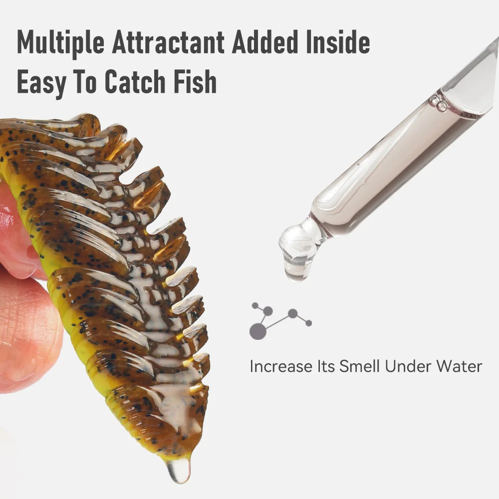 Kingdom Soft Worm Lure Viber Shad Wobbler Pike Bass
