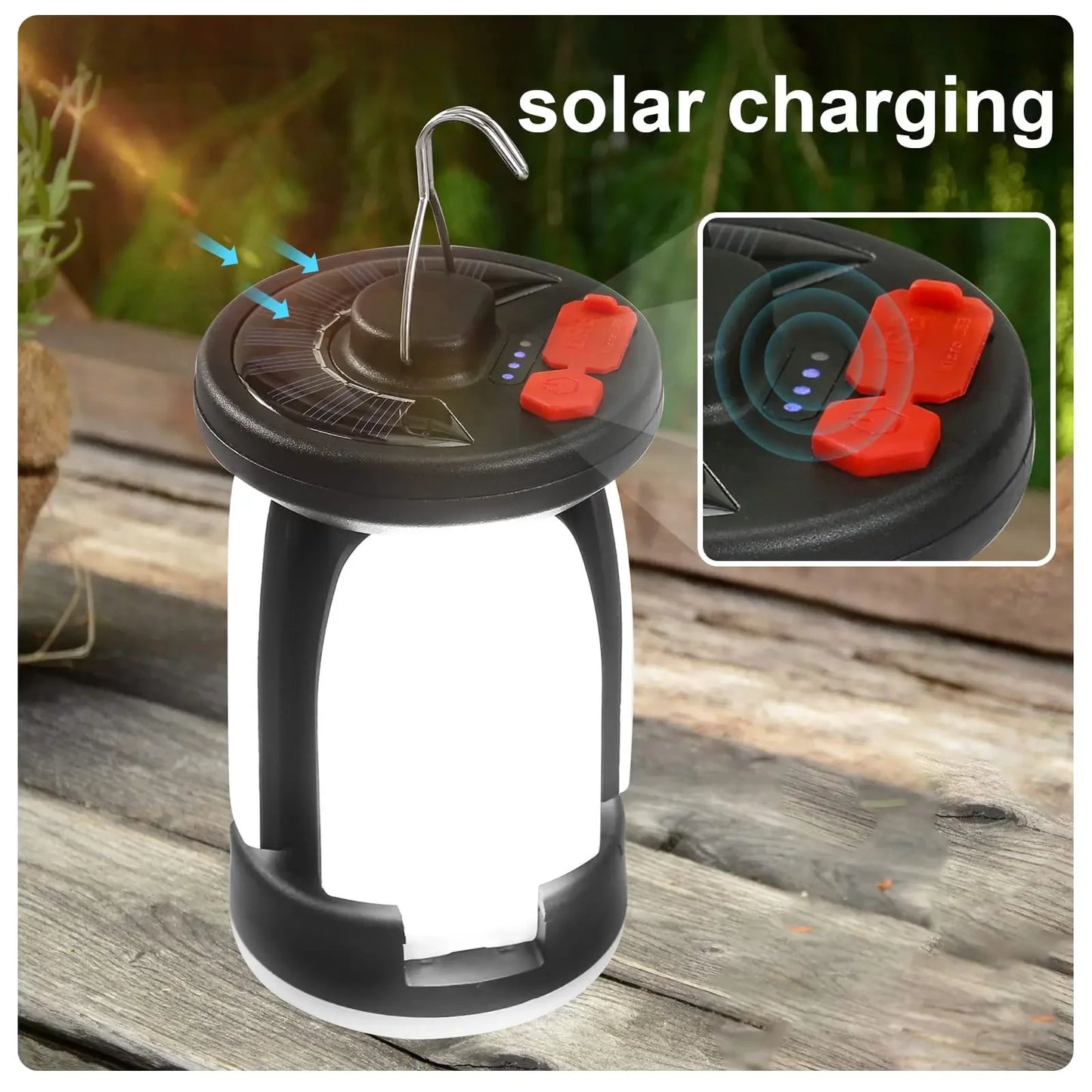 Newbirth Solar LED Camping Lantern 4500mAh 1000LM Emergency Power Bank