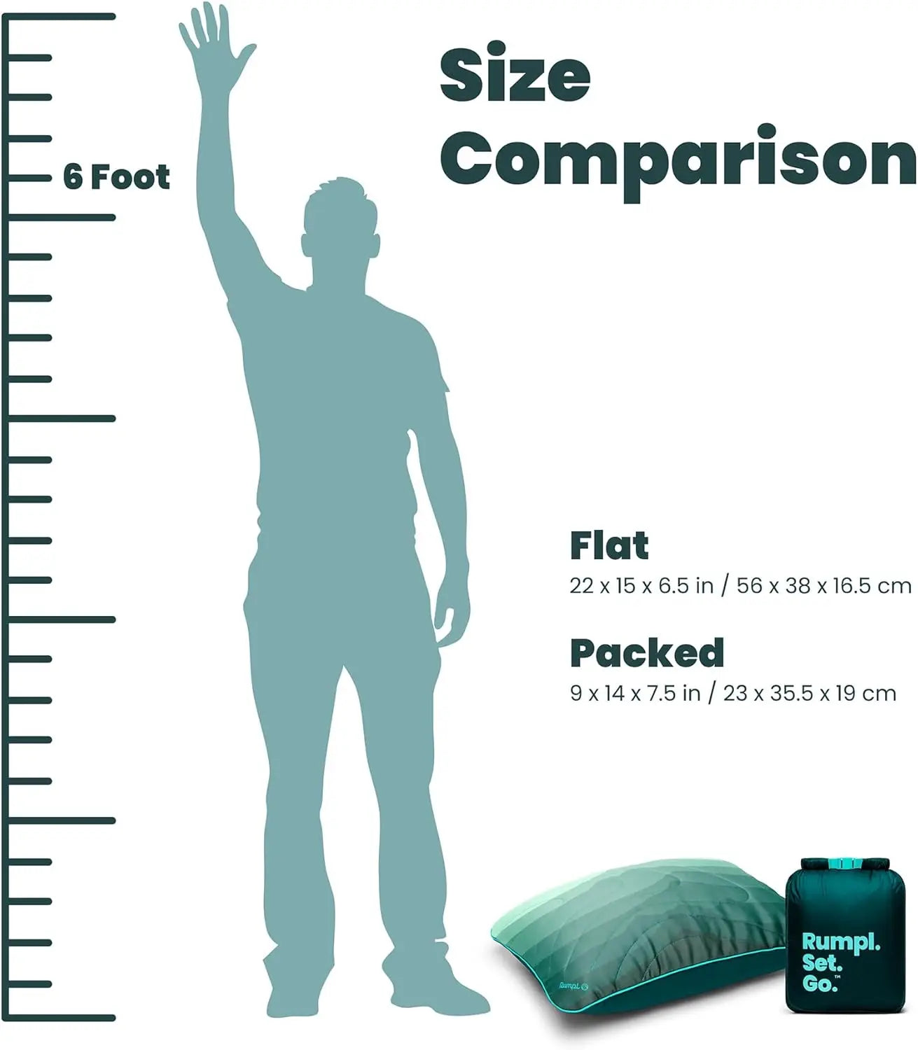YTYIN Adjustable Camp Pillow Memory Foam Travel Outdoors