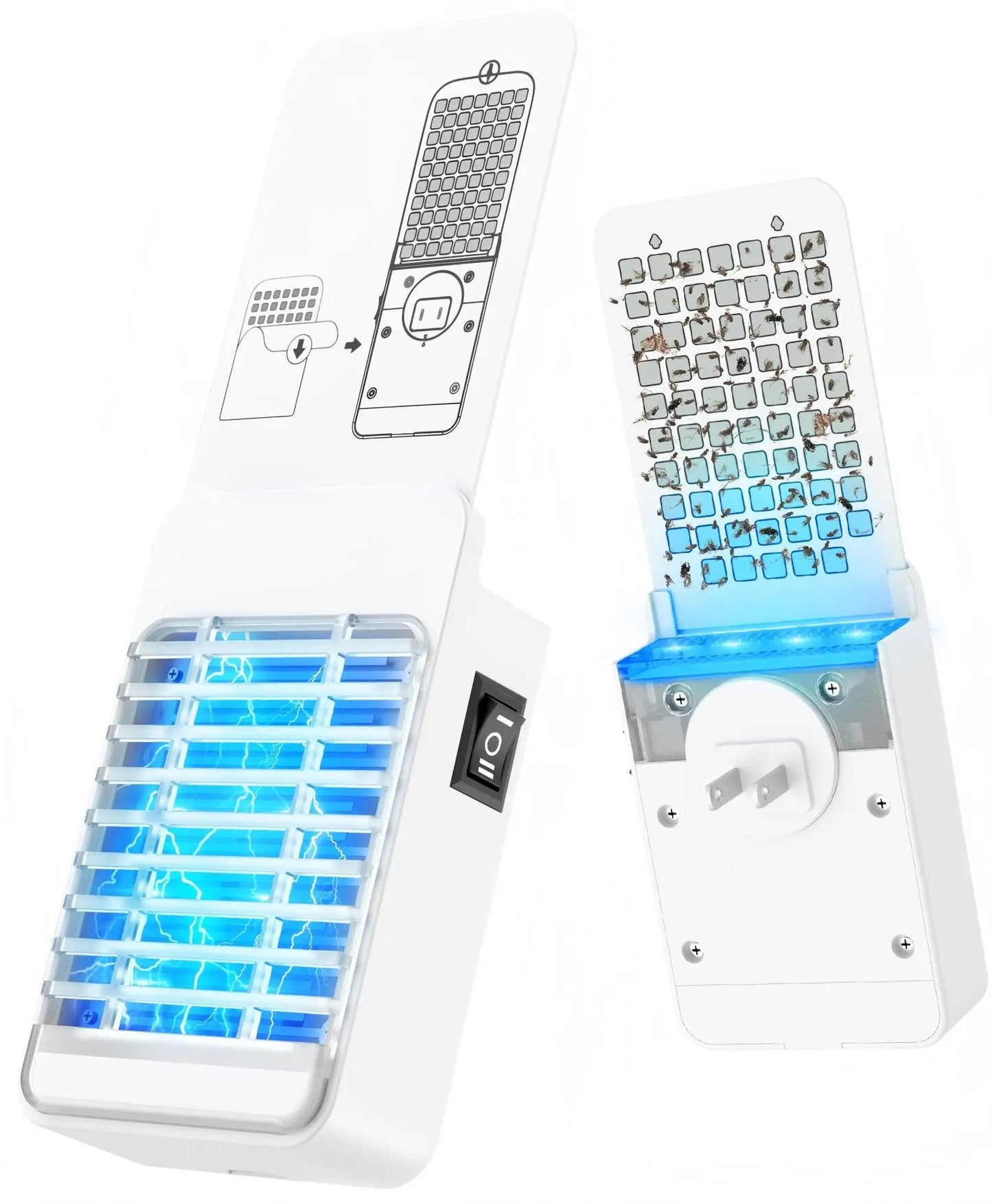 Solar Bug Zapper Outdoor 4200V 3 In 1 Mosquito Trap