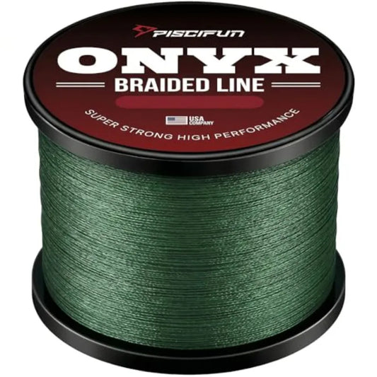 Onyx Braided Fishing Line Abrasion Resistant Zero Stretch Low Memory