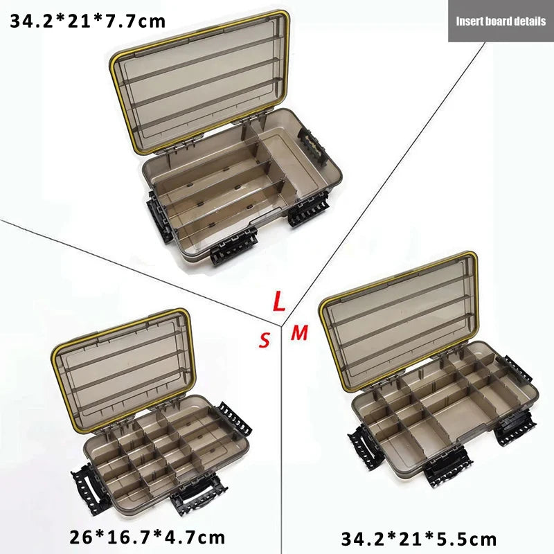 Waterproof Fishing Tackle Box Storage Organizer For Bait And Hooks