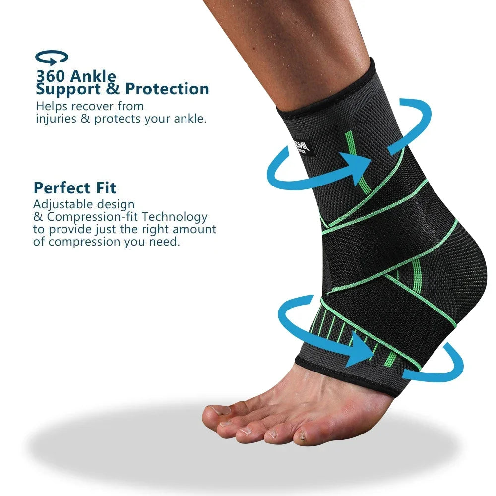 STAWIN Ankle Brace Compression Sleeve Adjustable Support