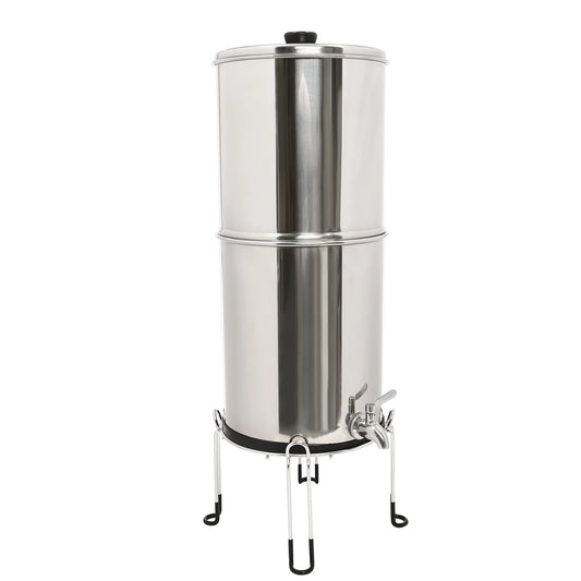 Gravity Fed Water Filter 2.25 Gal 304 Stainless Steel Countertop System