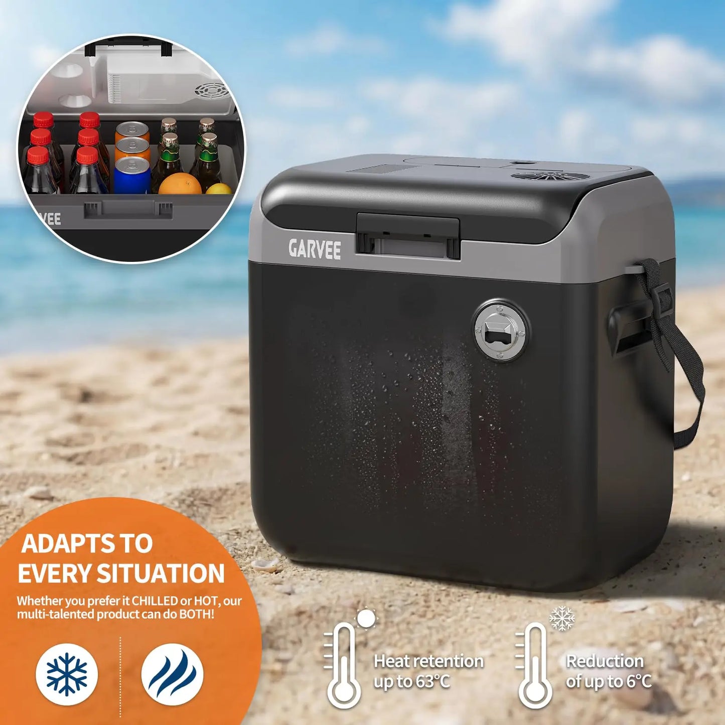 HiMISS Portable Thermoelectric Cooler Warmer Car Refrigerator