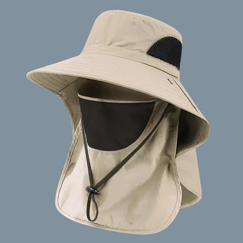 UV Protection Outdoor Hat With Neck Flap For Men Women