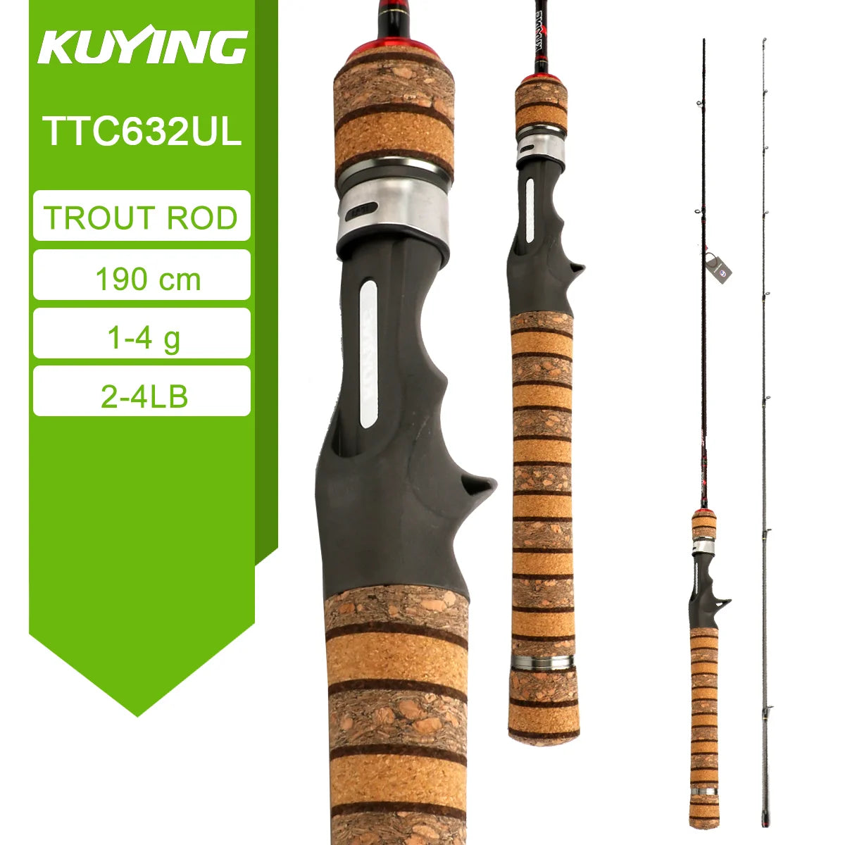 KUYING TETON Spinning Rod BFS Casting Lure Rod Carbon