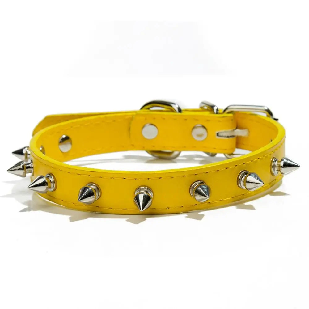 PU Leather Spiked Collar For Cats And Dogs Adjustable