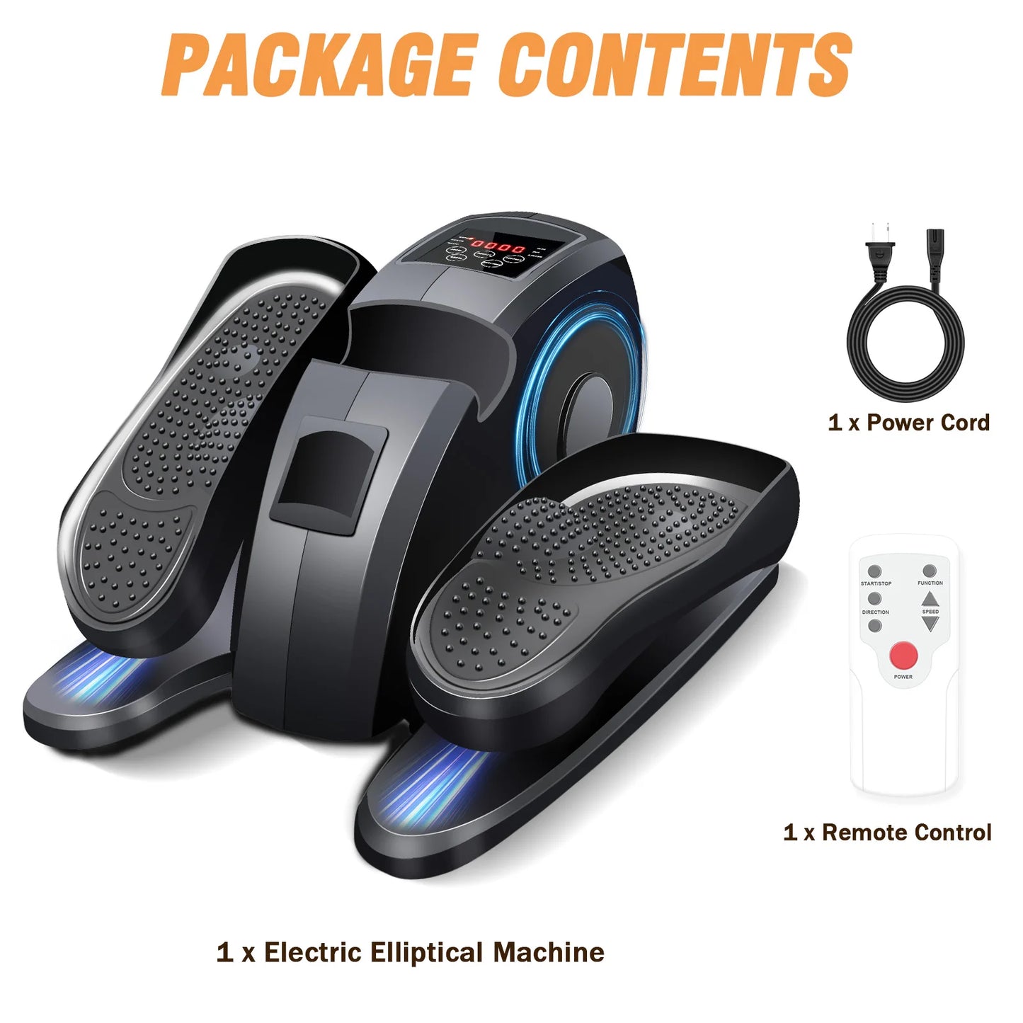 Gamewiu Mini Portable Under Desk Elliptical Pedal Exerciser Remote