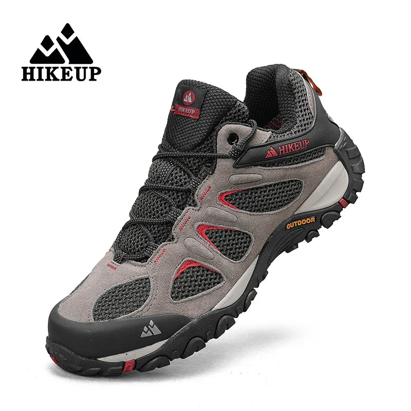 HIKEUP Men Hiking Shoes Non Slip Breathable Outdoor Sneaker