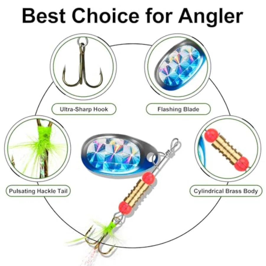 Six Pack Spinner Baits For Freshwater And Saltwater Fishing