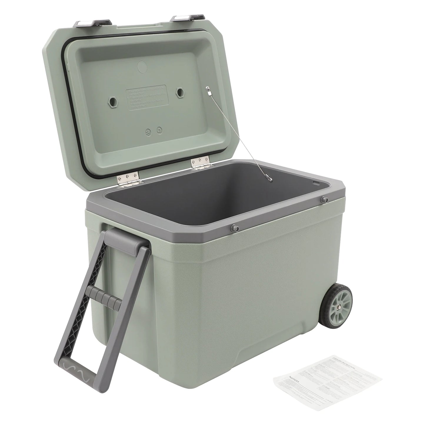 Insulated Wheeled Portable Cooler For Outdoor Fishing