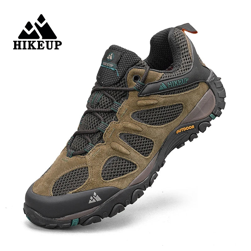 HIKEUP Men Hiking Shoes Non Slip Breathable Outdoor Sneaker