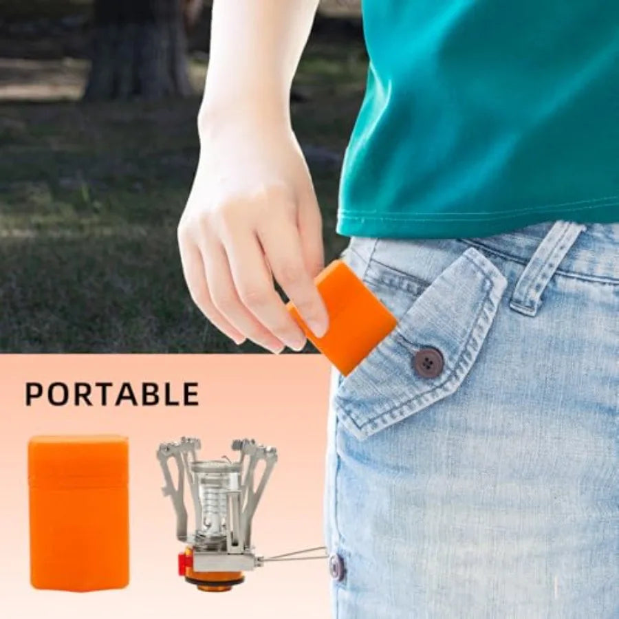 Portable Camping Cookware Set With Nonstick Pans And Folding Fork