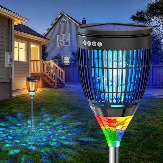 Solar Bug Zapper Outdoor 4200V 3 In 1 Mosquito Trap