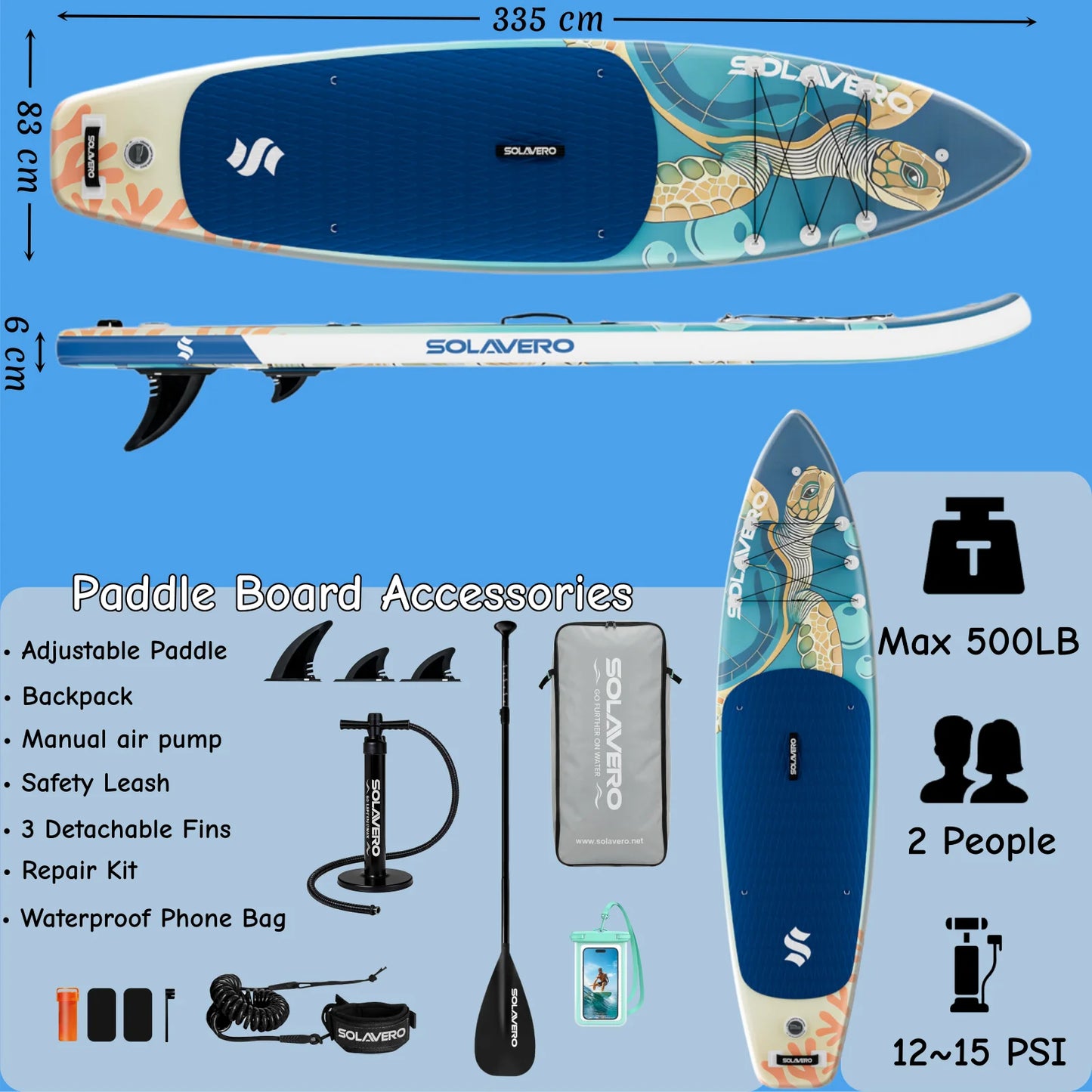 Inflatable Stand Up Paddle Board With EVA Deck For Sea
