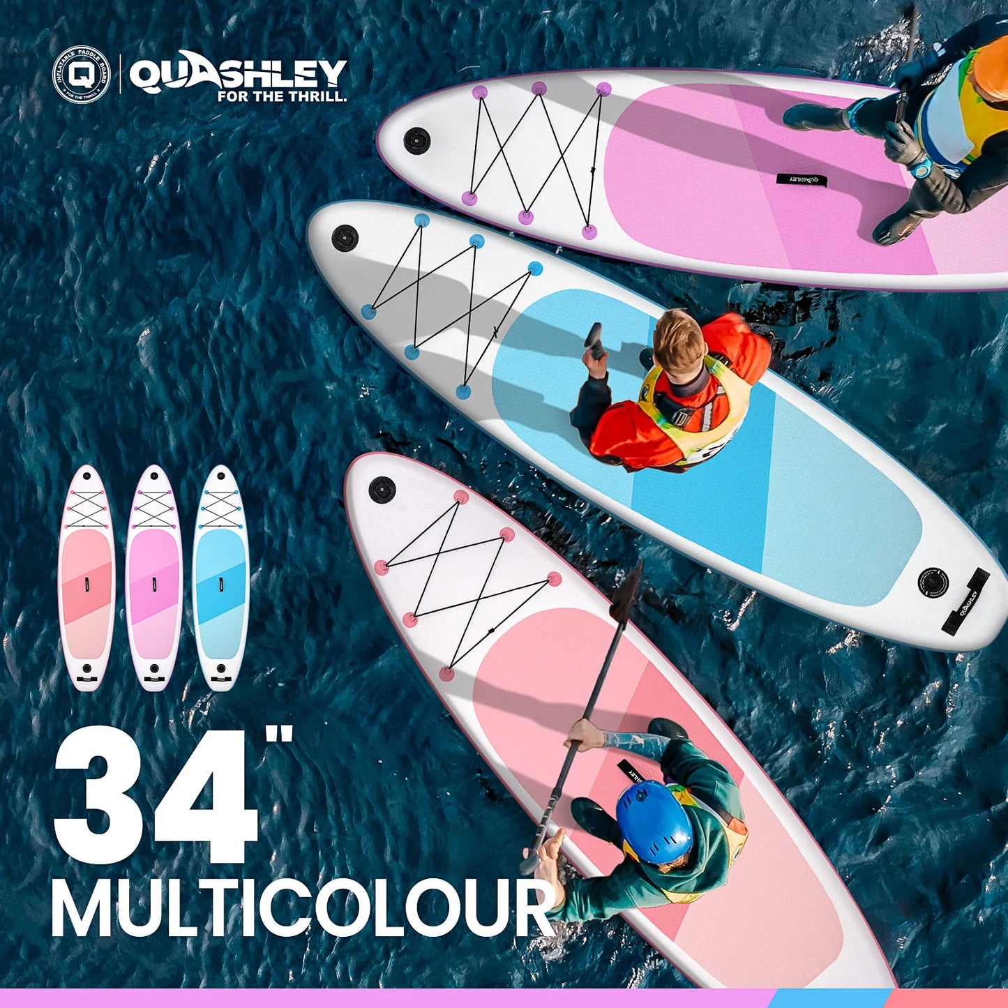 Quashley Inflatable Stand Up Paddleboard For All Skill Levels