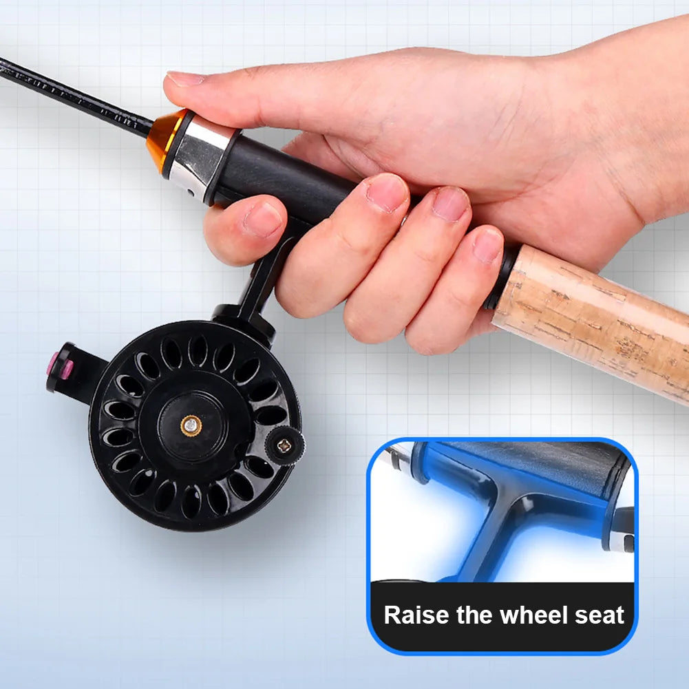 ATUOTIN Inline Ice Fishing Reel Lightweight Plastic Wheel