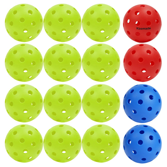 KOOMADE 40-Hole Outdoor Pickleballs USAPA Standard All Weather Pack