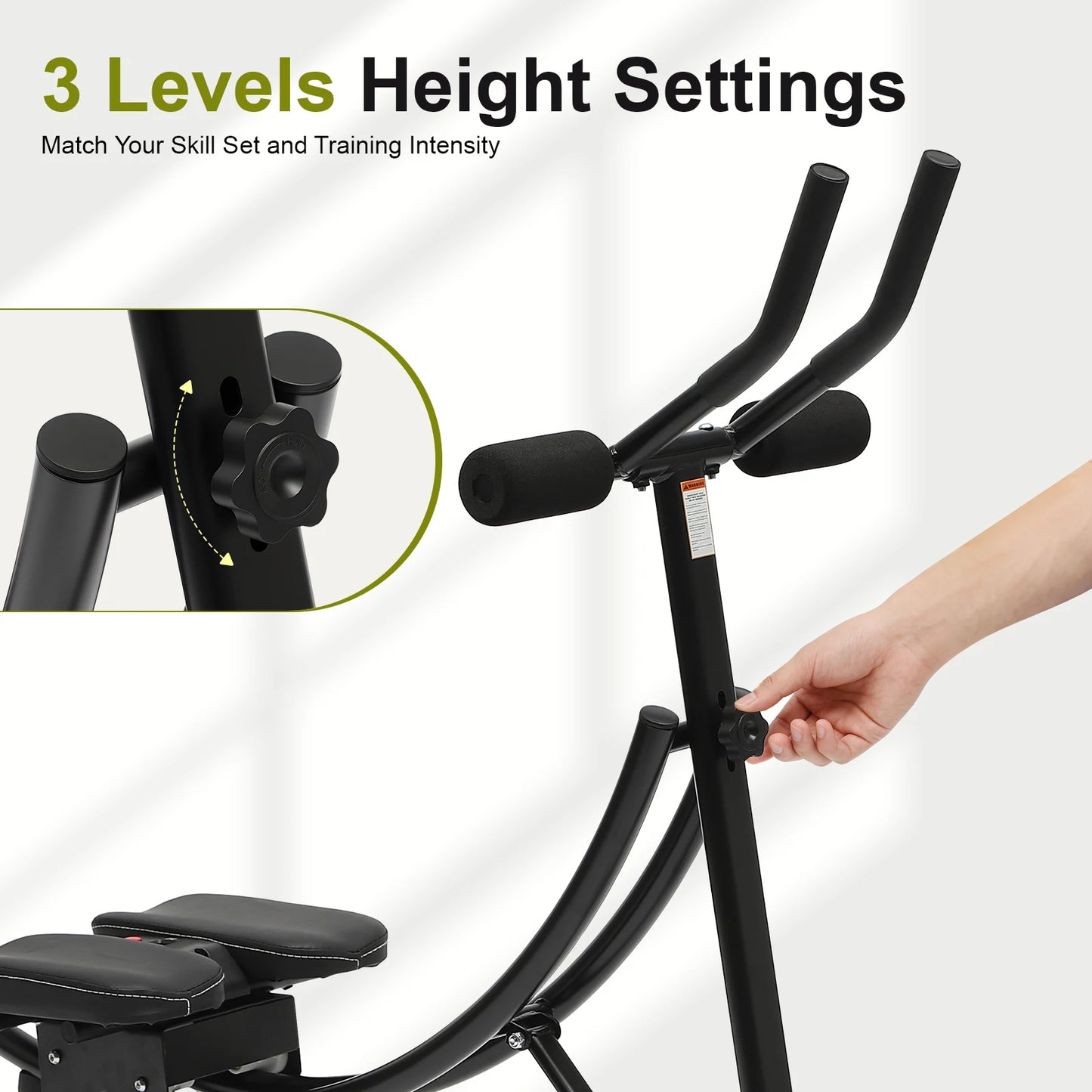 Ab Machine With LED Display 330lb Capacity 3 Level Adjustable