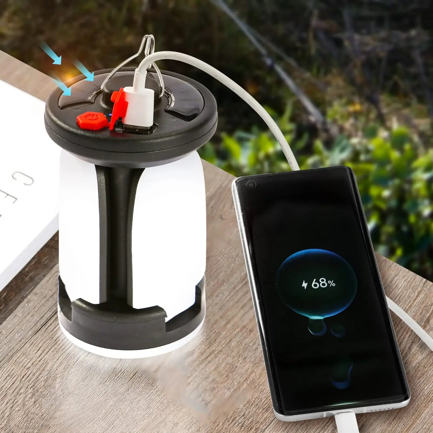 Newbirth Solar LED Camping Lantern 4500mAh 1000LM Emergency Power Bank