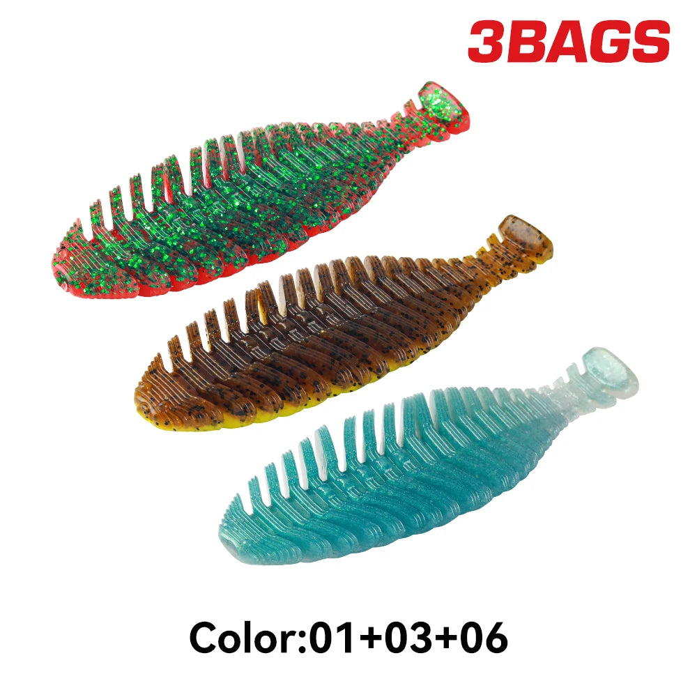 Kingdom Soft Worm Lure Viber Shad Wobbler Pike Bass