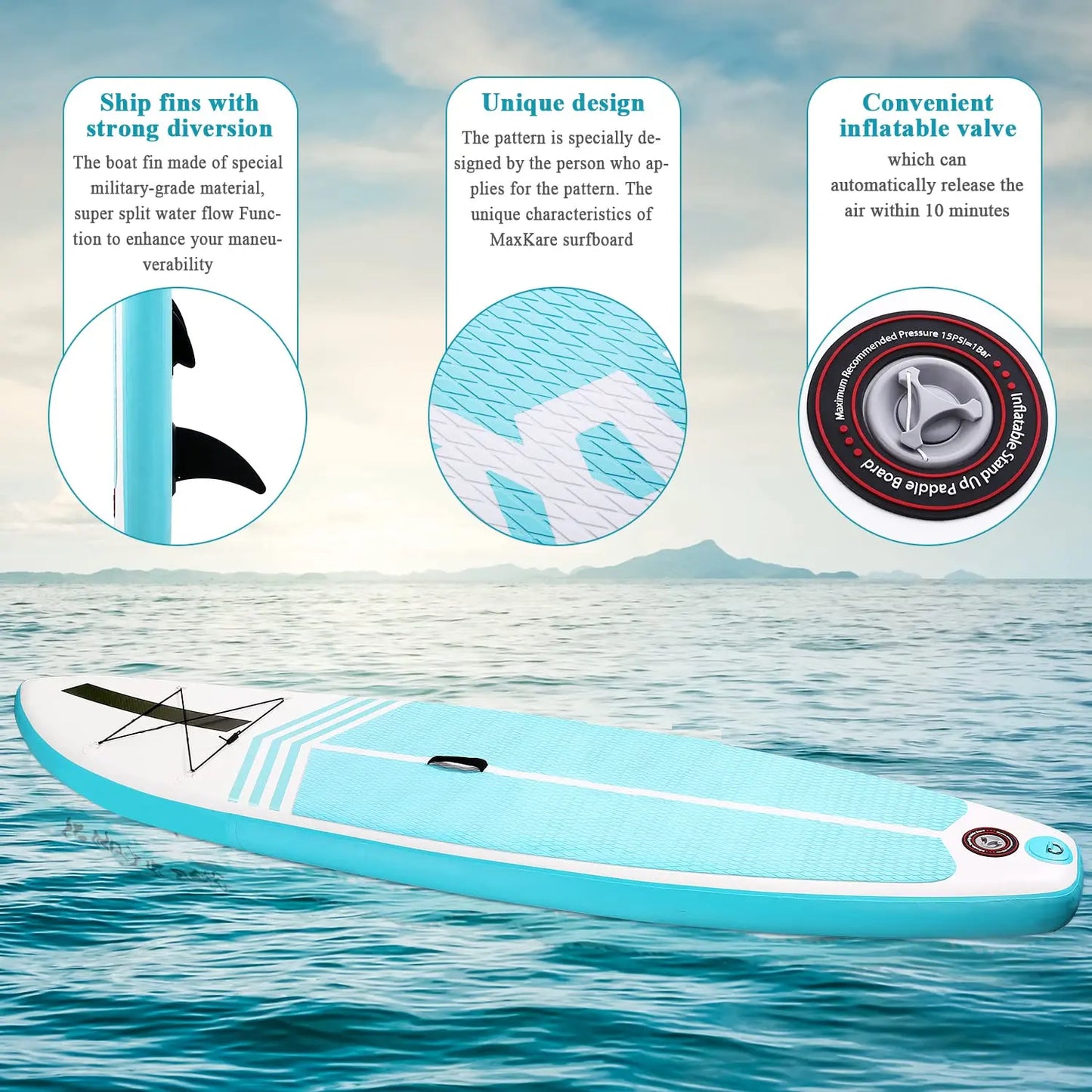 Inflatable Stand Up Paddle Board With Triple Action Pump