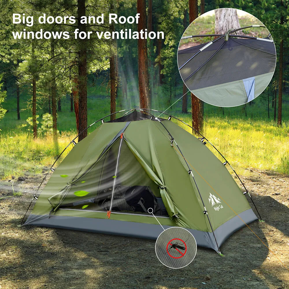 Night Cat Upgraded Backpacking Tent Easy Clip Setup
