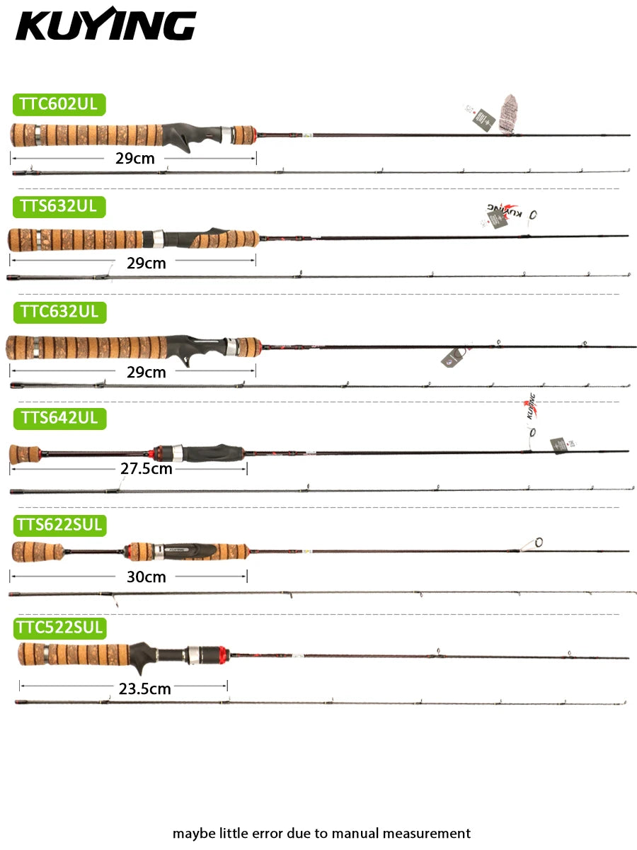KUYING TETON Spinning Rod BFS Casting Lure Rod Carbon
