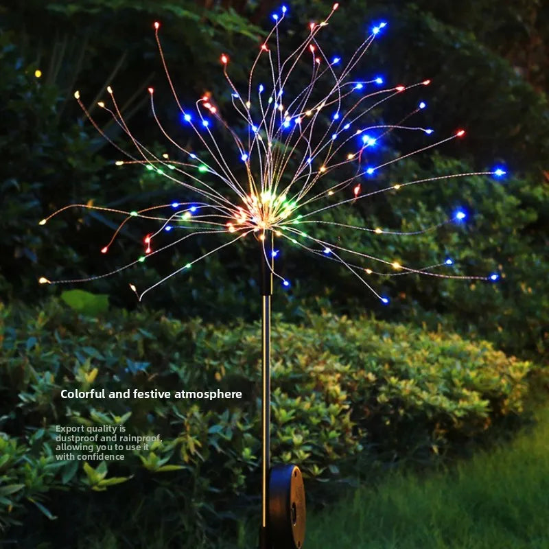 60 LEDs Solar Firework Lights Outdoor Garden Pathway Lighting