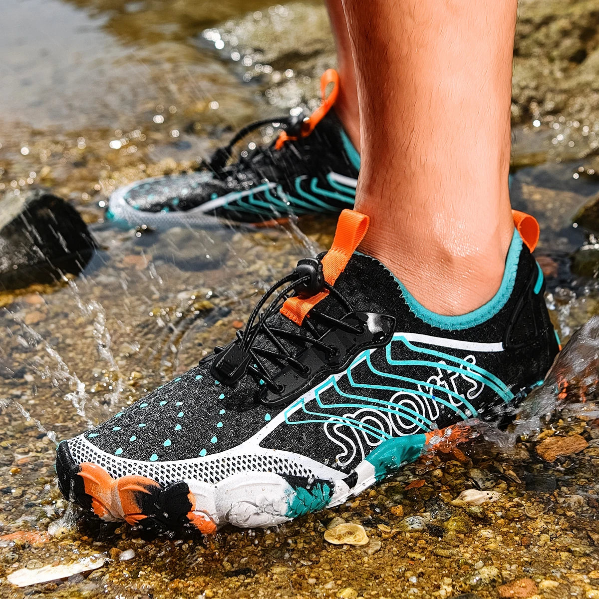 Men Quick Dry Barefoot Water Shoes For Beach And Outdoors