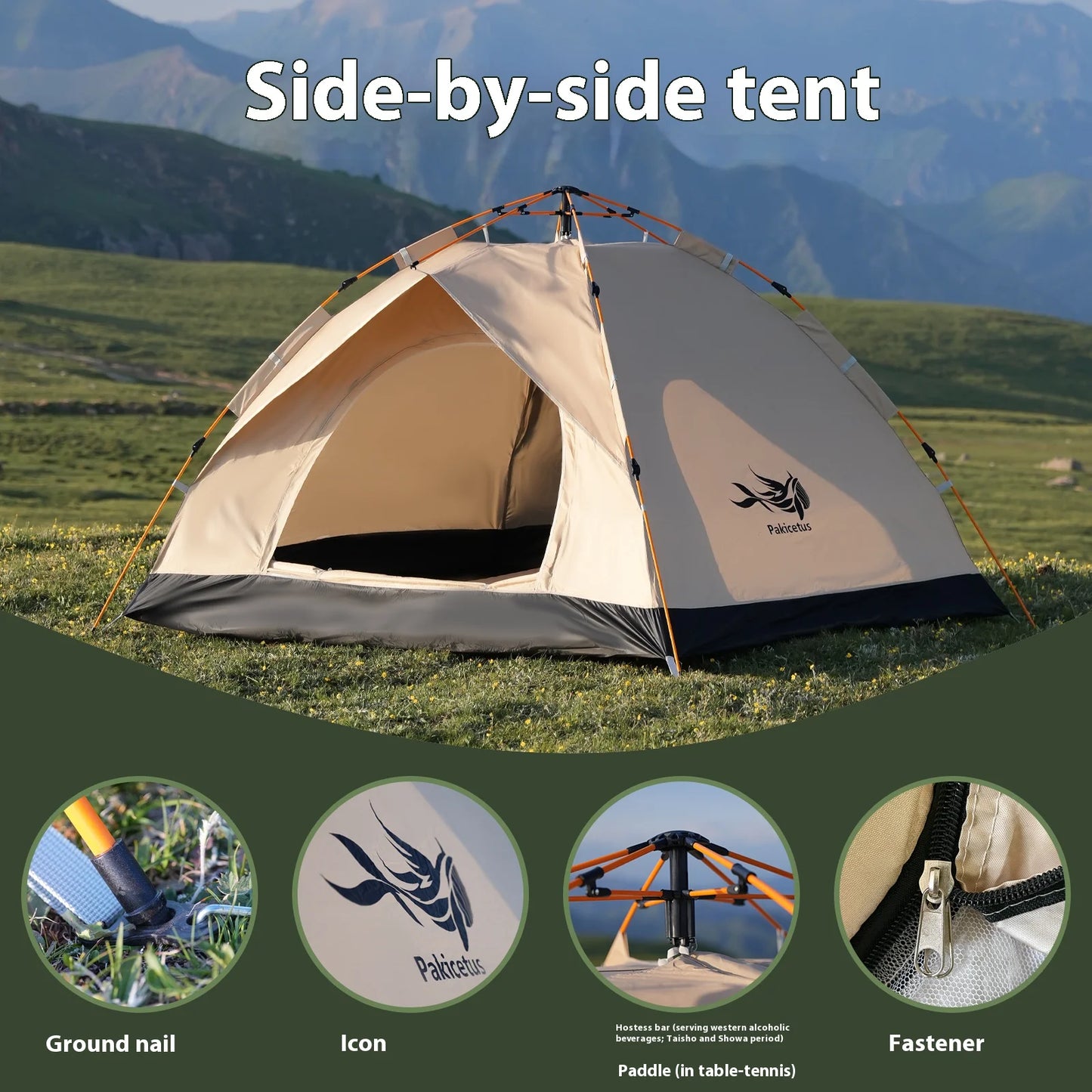 Pakicetus Automatic Pop Up Outdoor Shelter Two To Three Person Tent