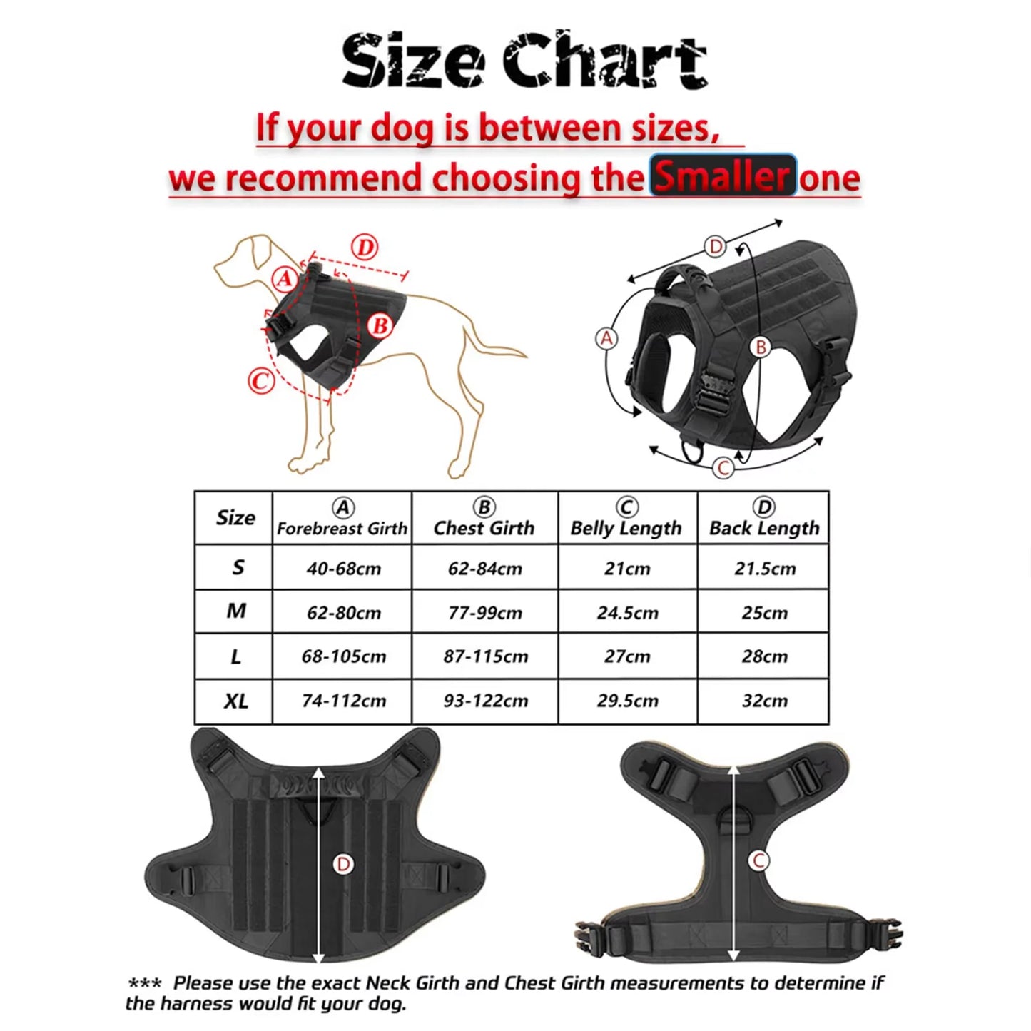 Tactical Dog Harness Vest With Leash Patches And Sunglasses