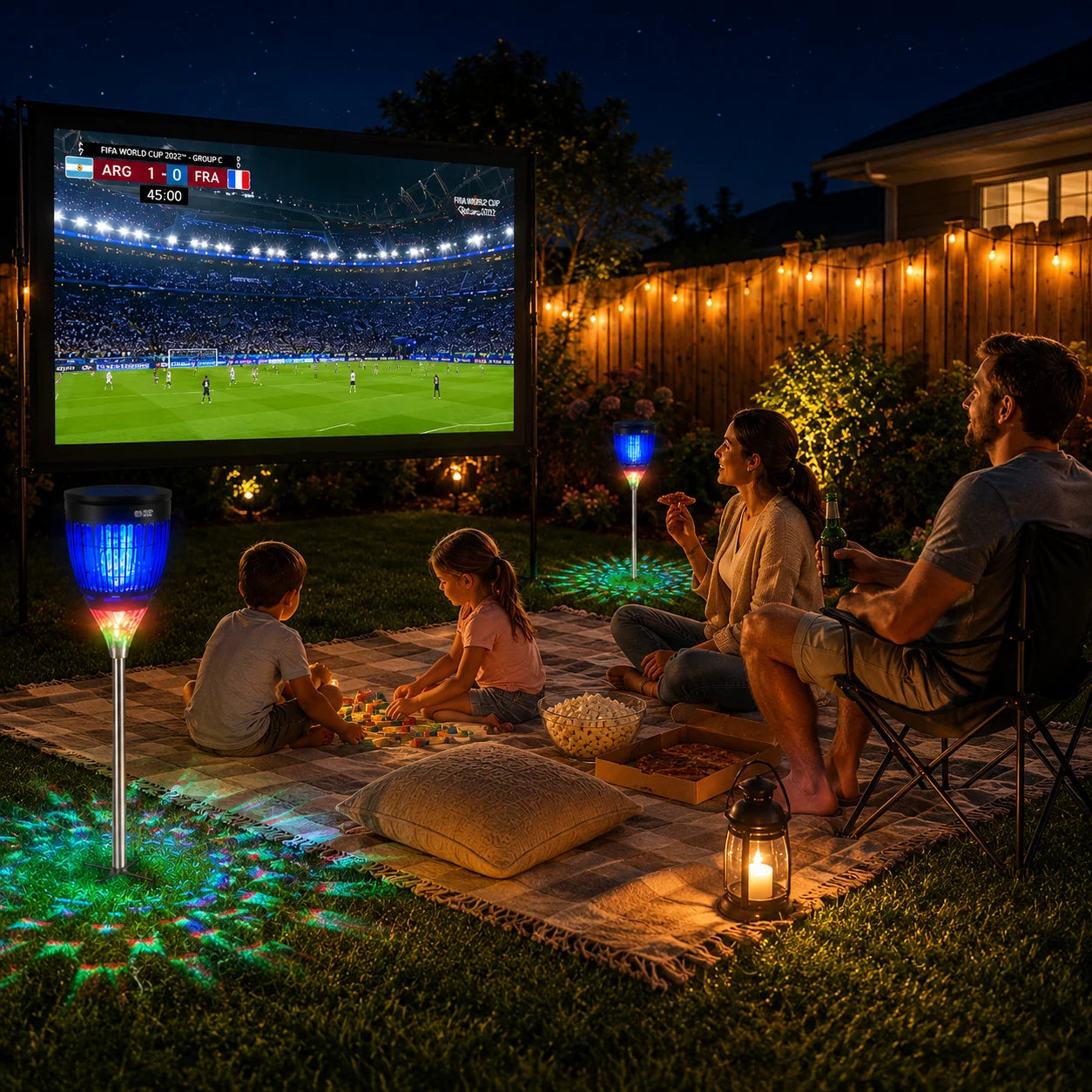 Solar Bug Zapper Outdoor 4200V 3 In 1 Mosquito Trap